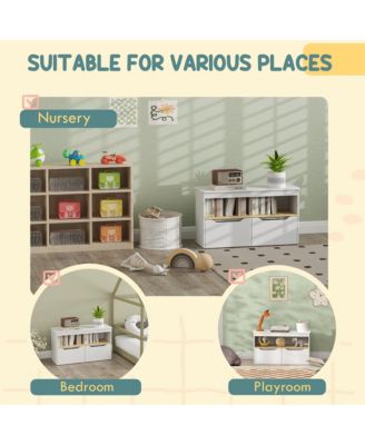 Toy Storage Organizer with 2 Drawers, Toy Shelf, Large Top