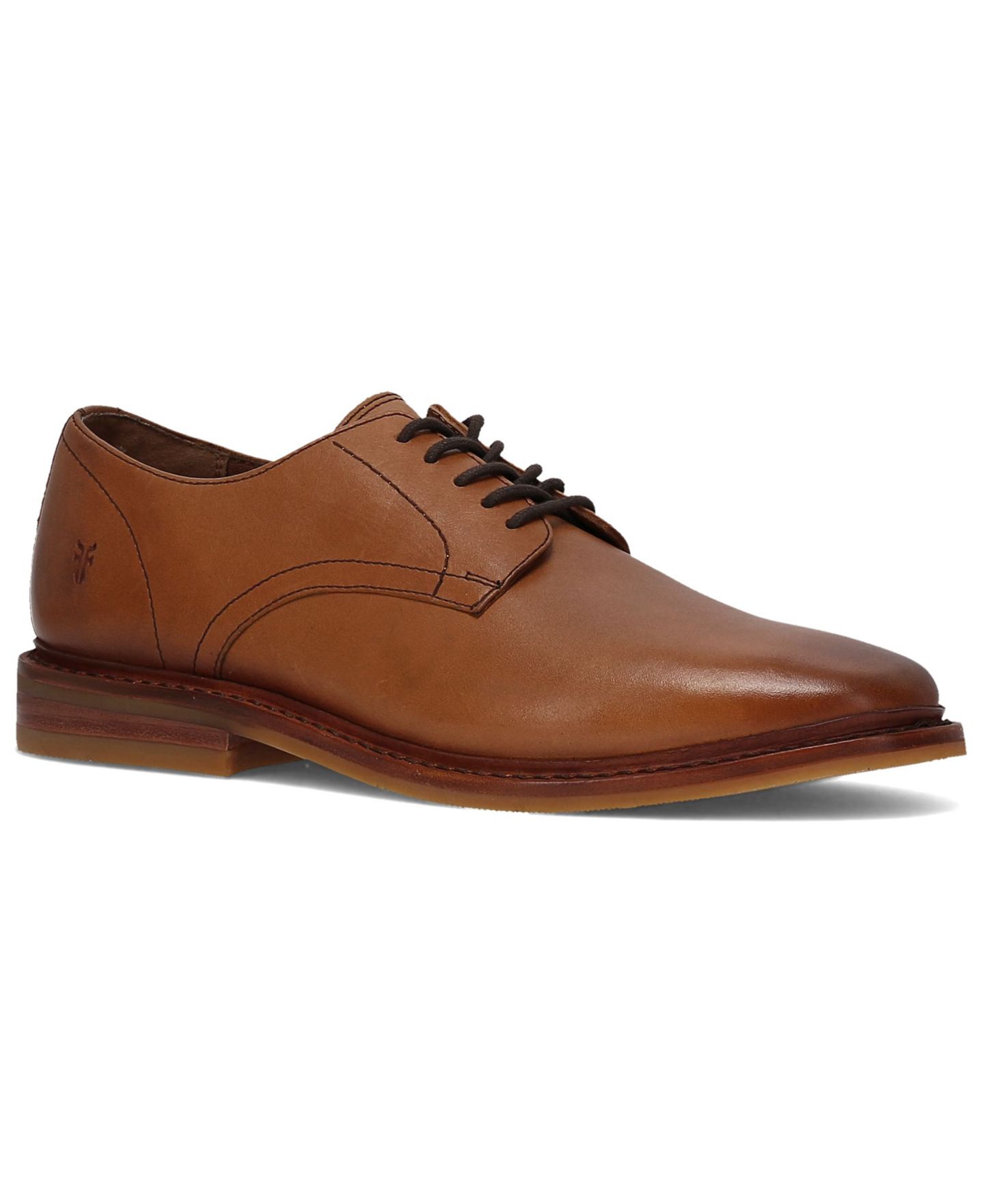 Мужские туфли Frye Paul Lace-Up Round-Toe Oxford, цвет: Седельно-коричневый — фото 1