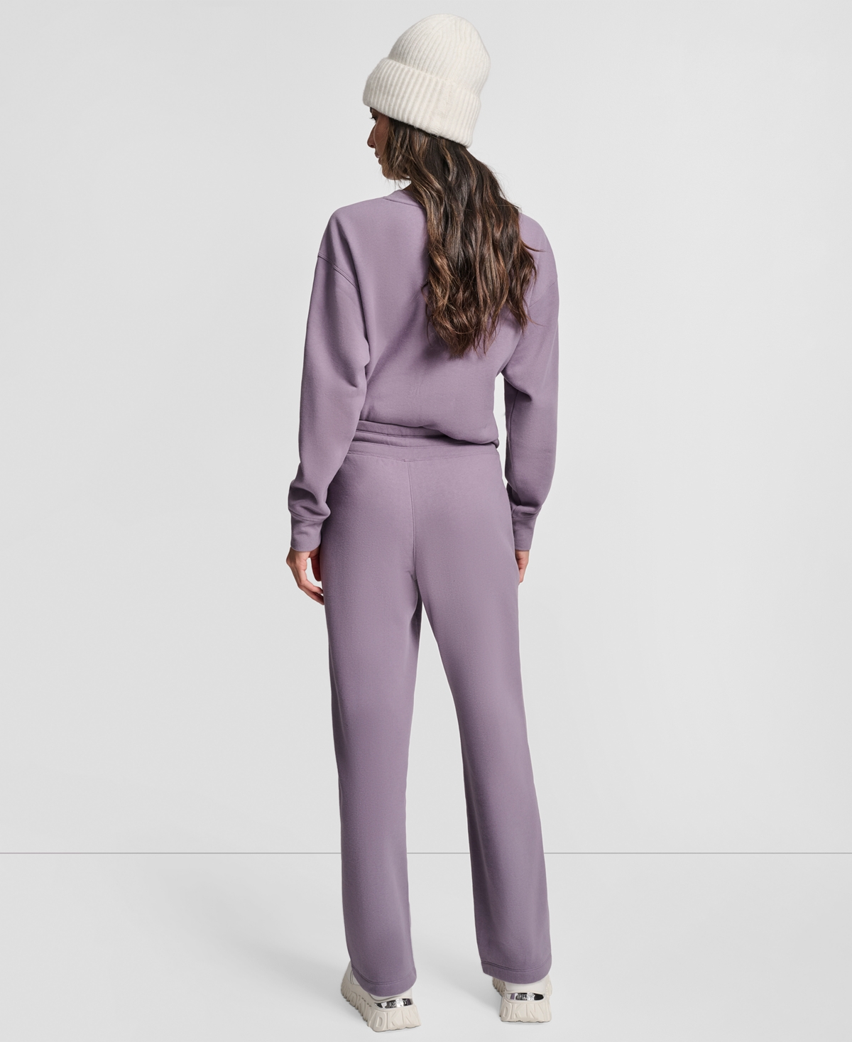 Dkny Women's Sport Stacked Transfer Logo Track Pants In Purple