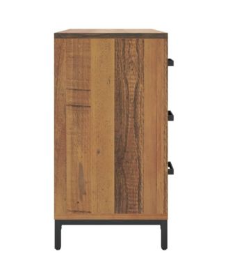 Chest Of Drawers Natural Pine Solid pinewood, engineered wood, metal