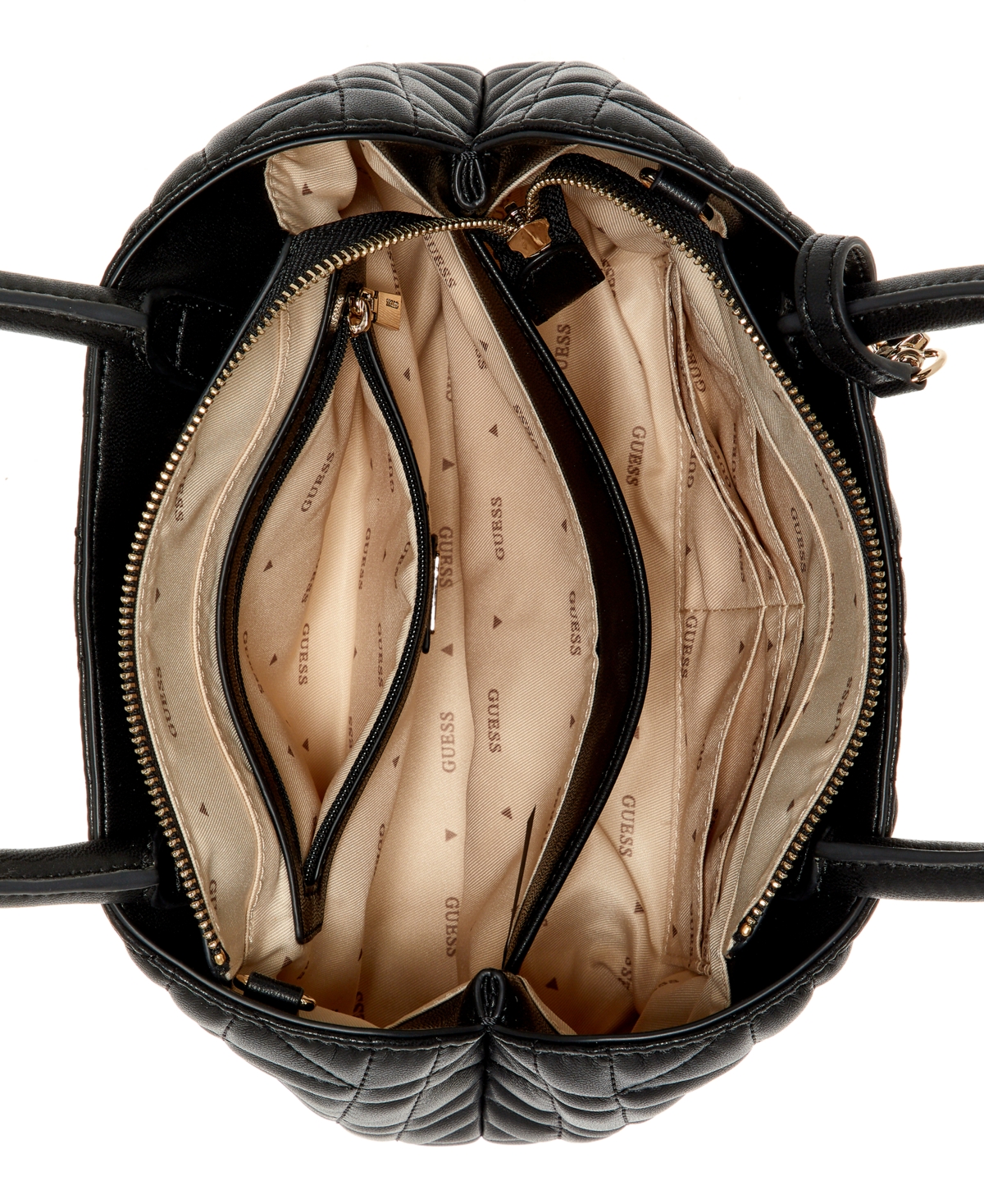 Guess Edita Elite Small Satchel Bag In Black