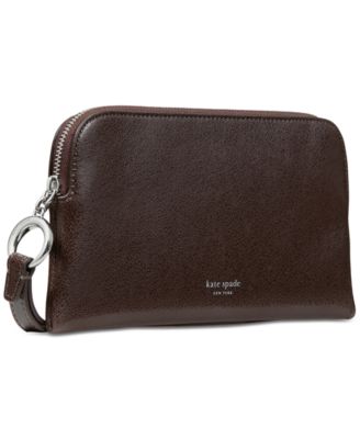 Halo Glazed Leather Wristlet