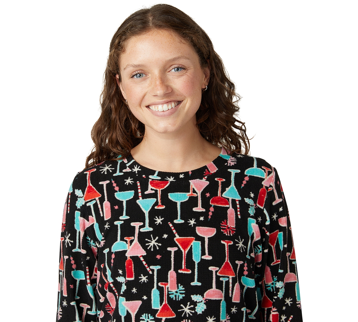 Hue Women's Waffle Fleece Pajama Set In Multi