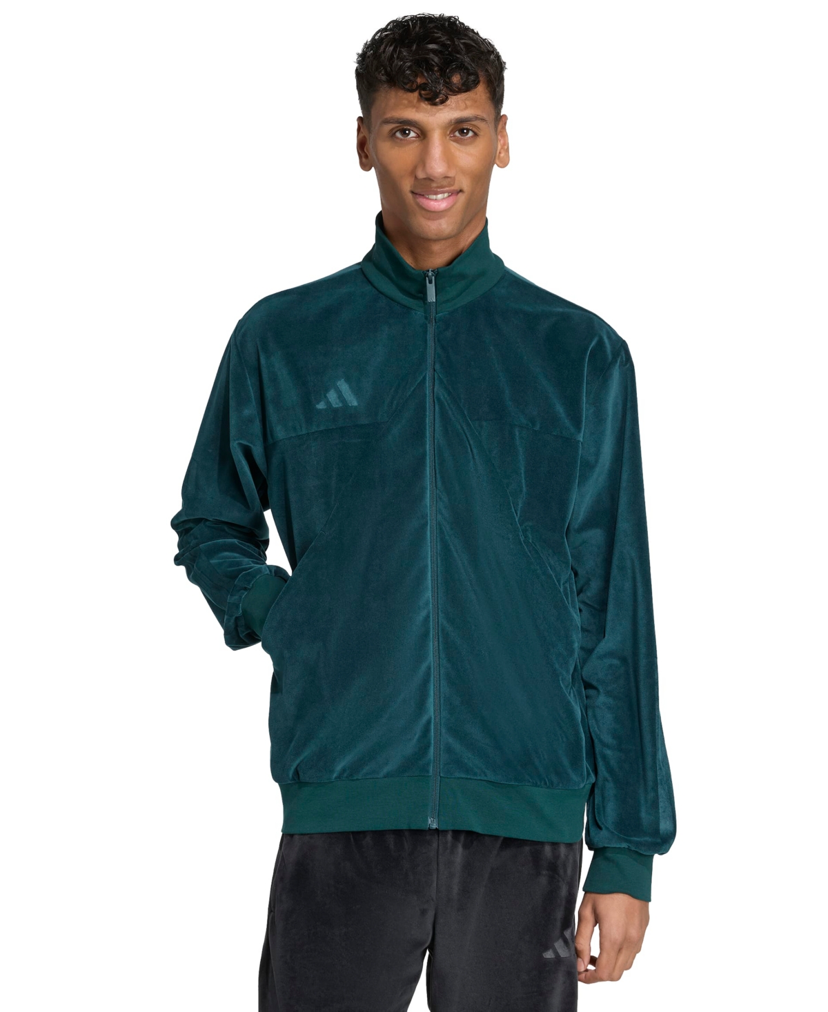adidas Men's House of Tiro Velour Long-Sleeve Track Jacket