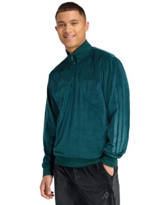 adidas Men's House of Tiro Velour Half-Zip Track Jacket - Macy's