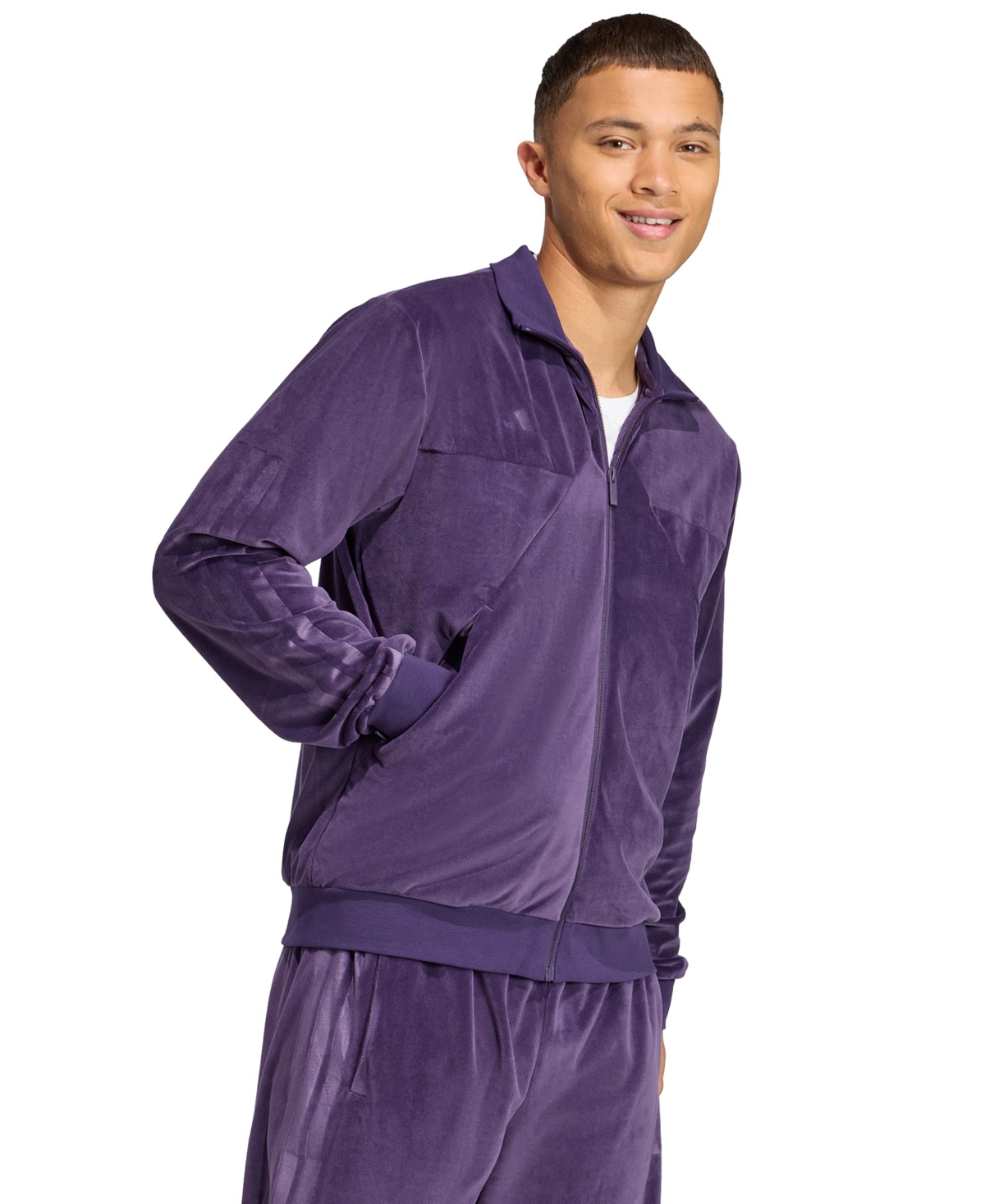 adidas Men's House of Tiro Velour Long-Sleeve Track Jacket