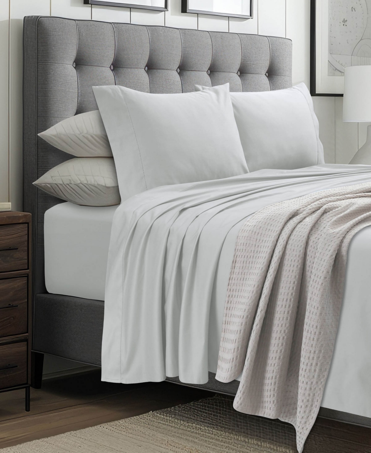 Tribeca Living 1000-thread Count Cotton Sateen 2-pc. Pillowcase Set, King In Neutral