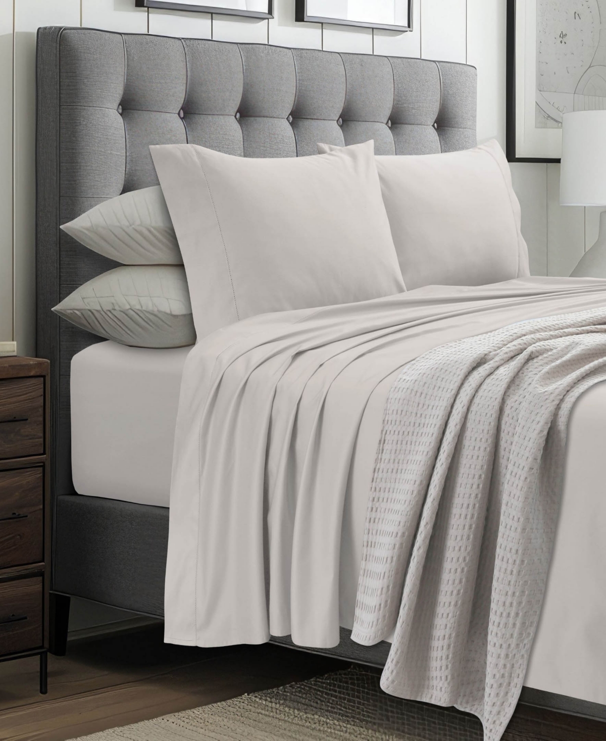 Tribeca Living 1000-thread Count Cotton Sateen 2-pc. Pillowcase Set, King In Neutral