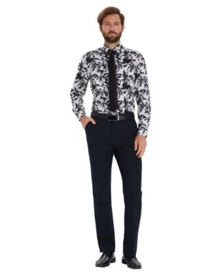 Men's Leo Botanical Printed Long-Sleeve Dress Shirt, Macy's Exclusive