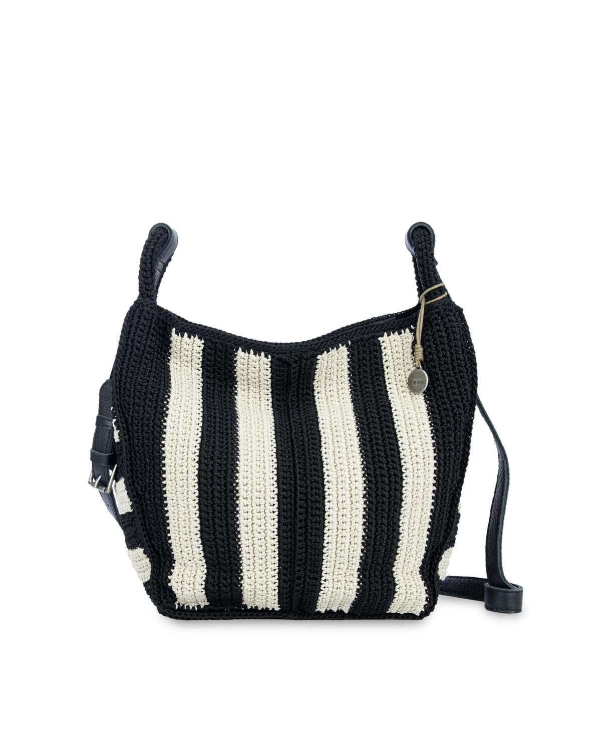 The Sak Los Feliz Leather Medium Crossbody Bag In Black