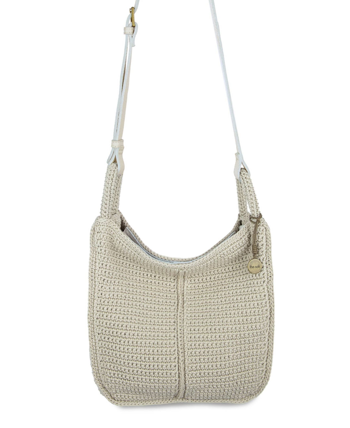 The Sak Los Feliz Crochet Small Crossbody Bag In Neutral