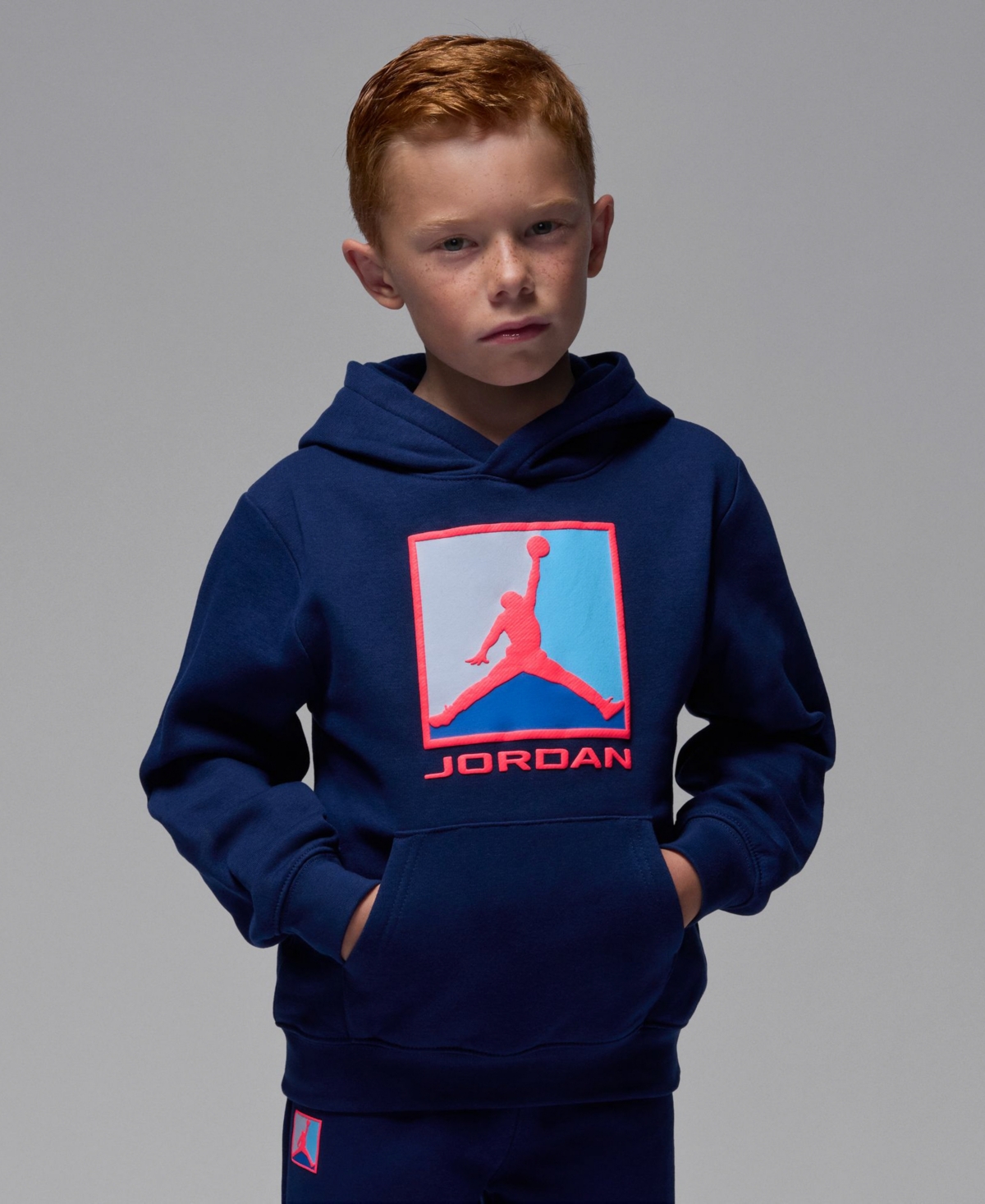Jordan Little Boys 2-piece Essentials Fleece Baseline Hoodie And Pants Set In Blue