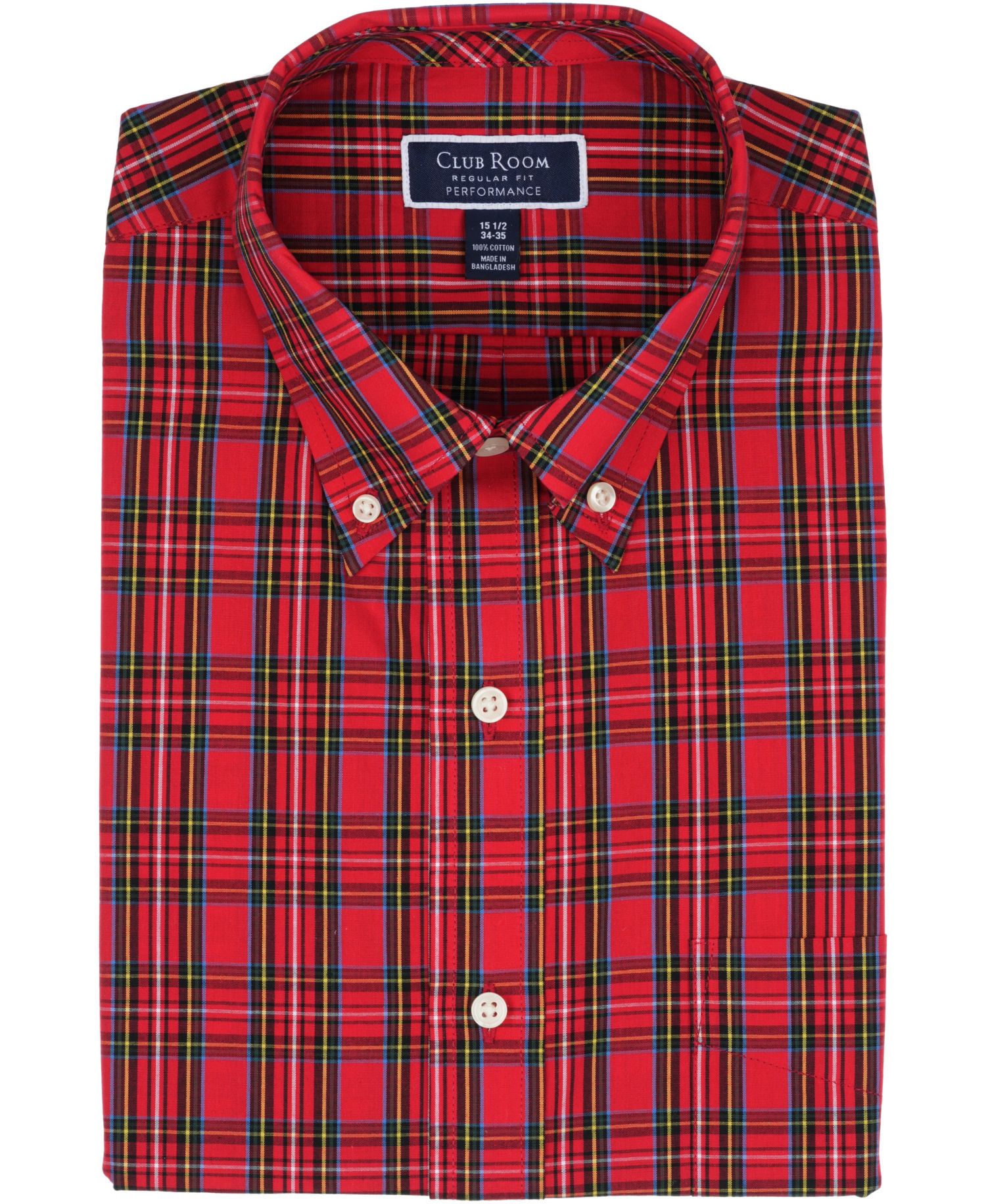 Men's Stewart Tartan Regular-Fit Dress Shirt