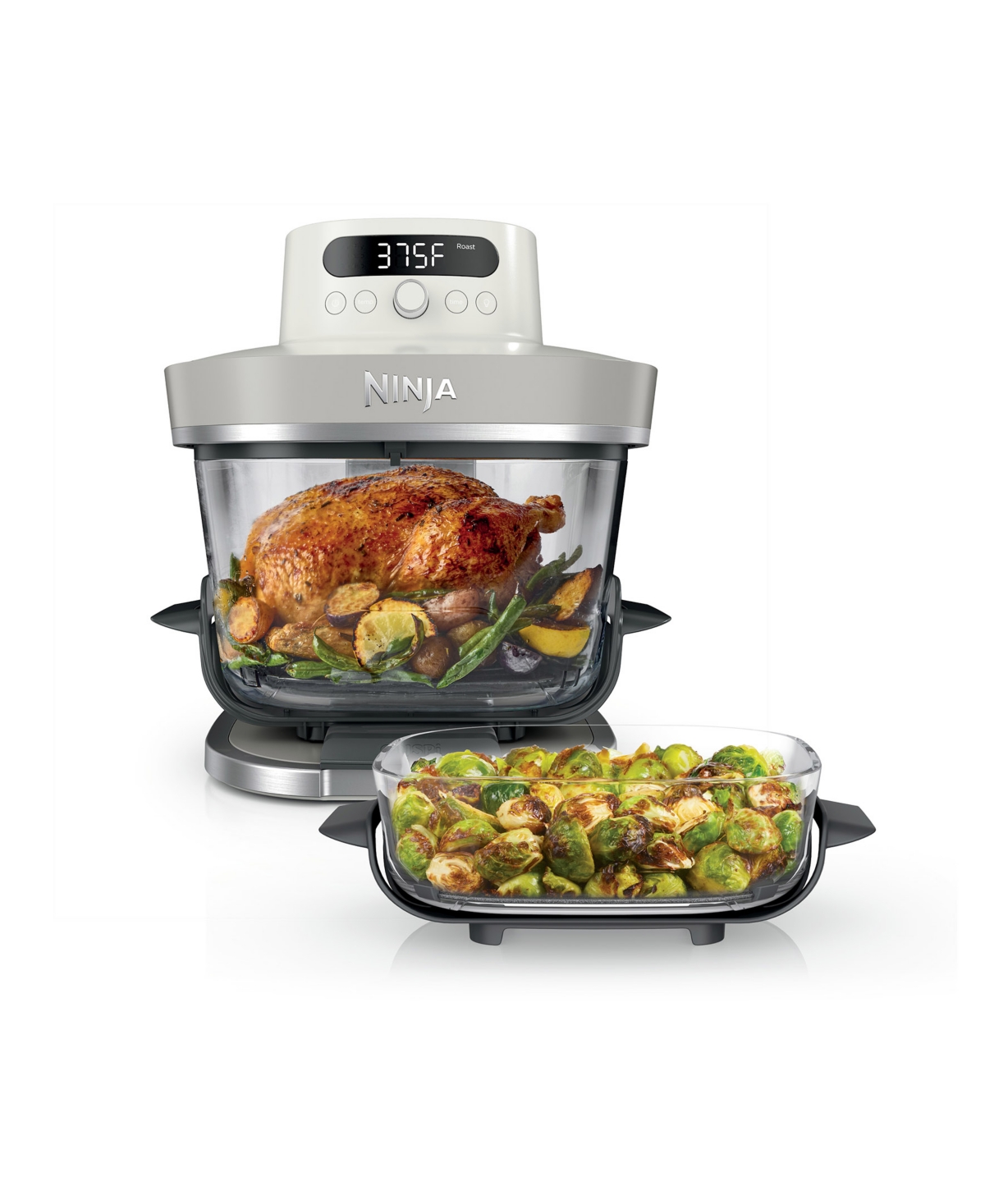 Ninja Crispi Pro 6-in-1 Countertop Glass Air Fryer In Black