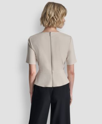 Women's Short-Sleeve Zip Up Top