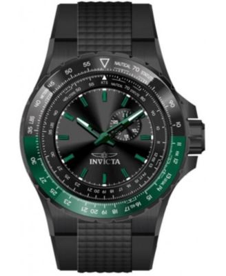 Men's 49731 Aviator Quartz VD72 Black Dial Watch