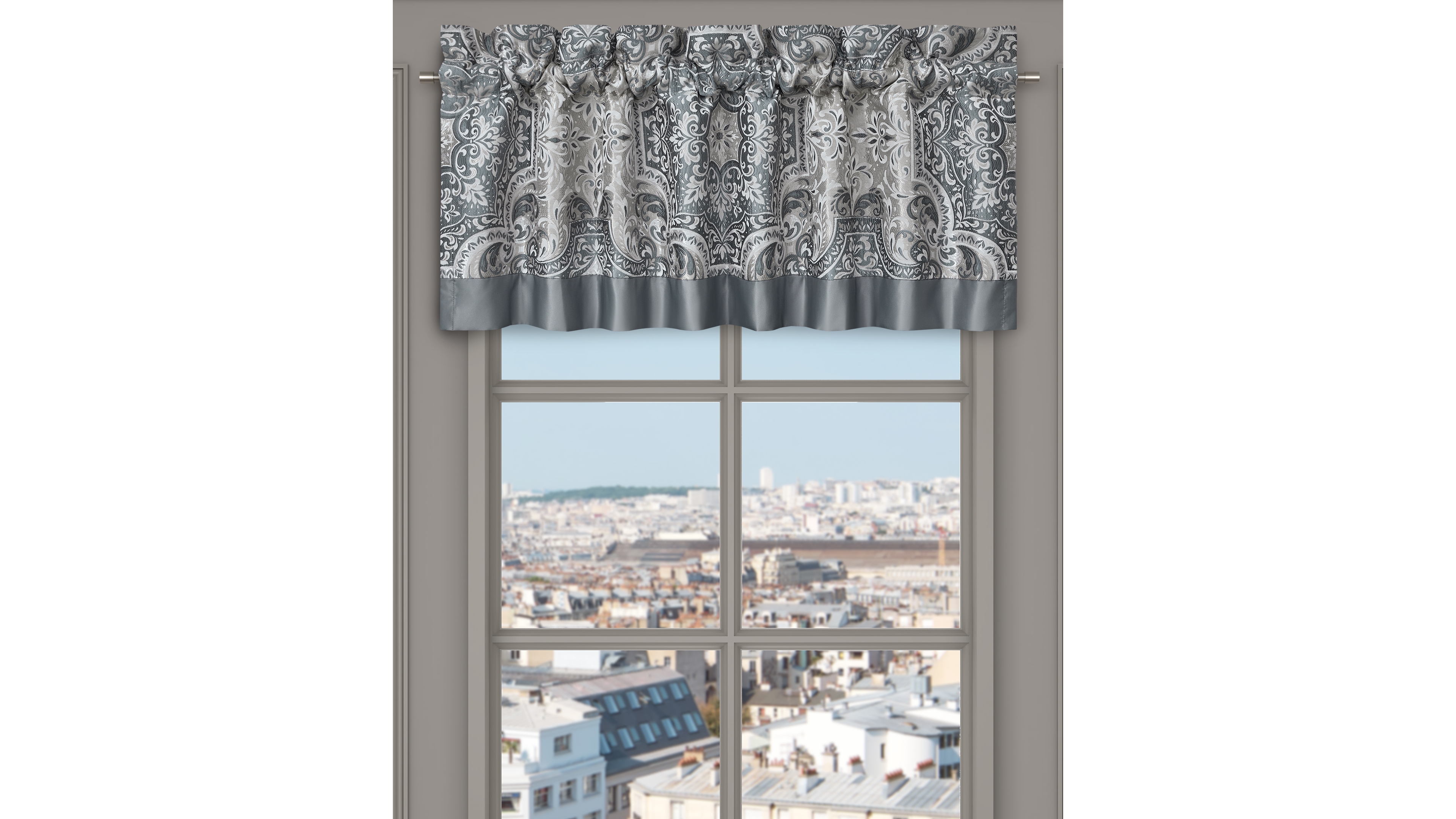Royal Court Lisbon Window Straight Valance, 18" x 72"