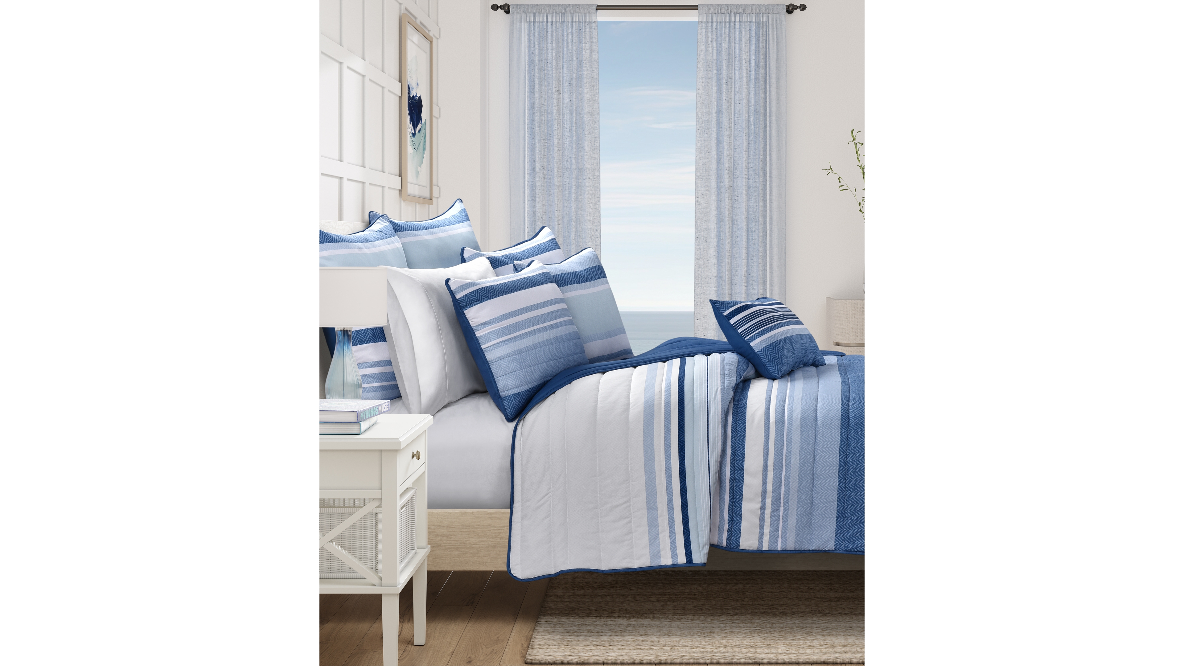 Royal Court Carson Multi-Stripe 2-Pc. Quilt Set, Twin/Twin Xl