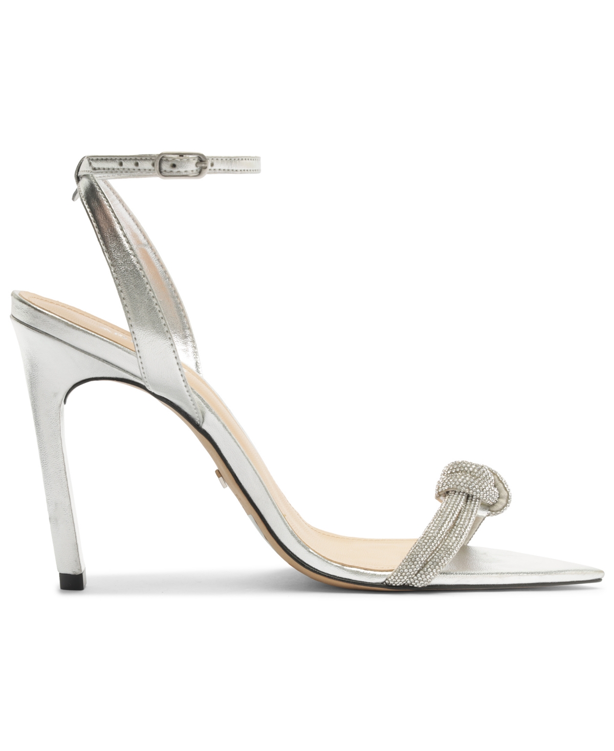 Arezzo Stella Ankle Strap Sandal In Metallic