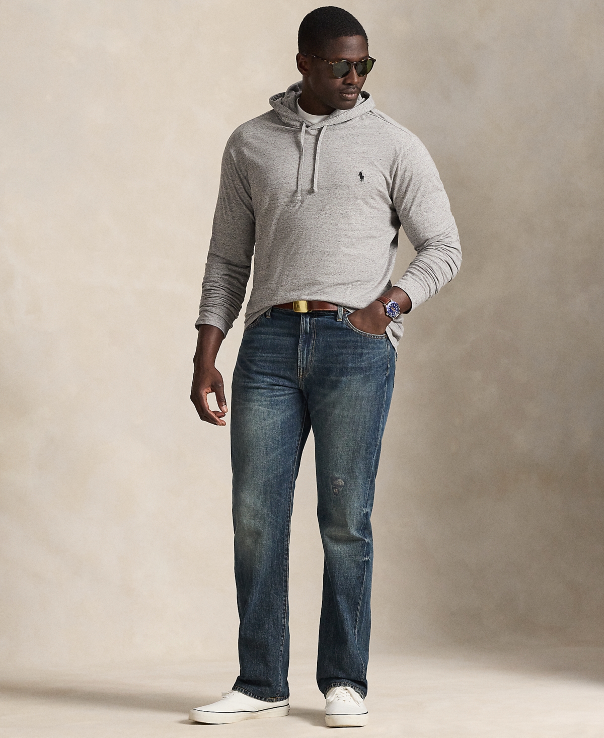 Polo Ralph Lauren Men's Big & Tall Jersey Hooded T-Shirt