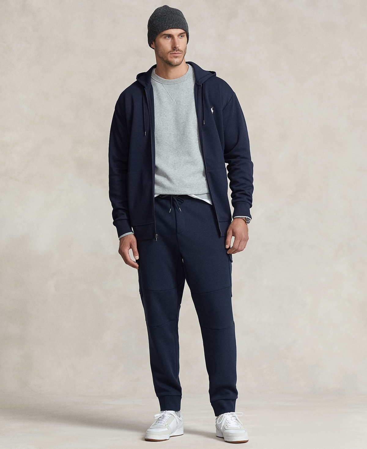 Polo Ralph Lauren Men's Big & Tall Double-Knit Full-Zip Hoodie