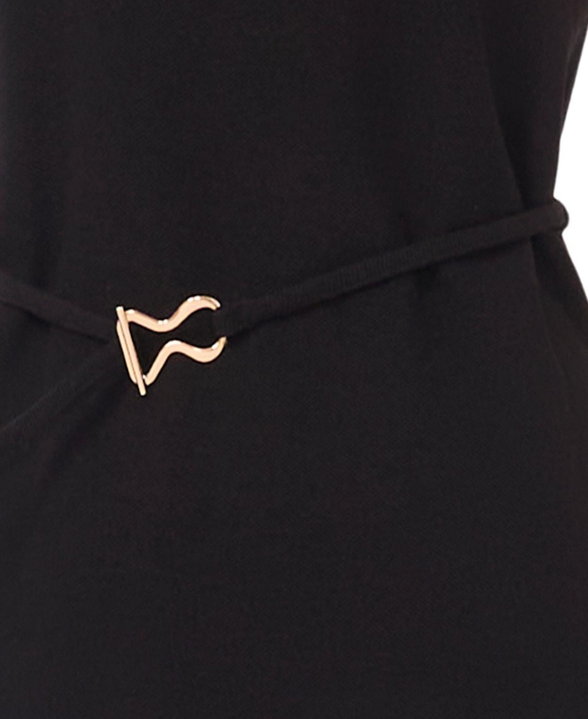 Vince Camuto Sleeveless Belted Mock Neck Top In Black