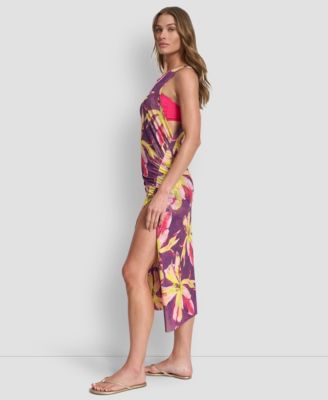 Women's Double Midi Maxi Cover-Up Sleeveless Dress