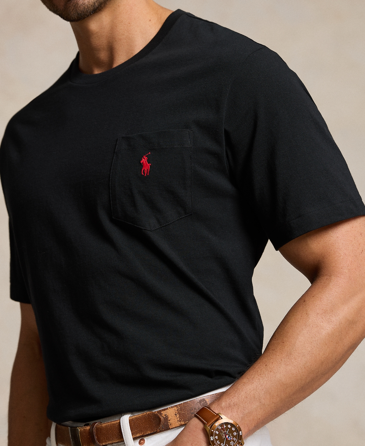 Polo Ralph Lauren Men's Big & Tall Crew-Neck Pocket T-Shirt