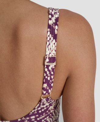 Women's Shirred Keyhole Detail One-Piece Swimsuit