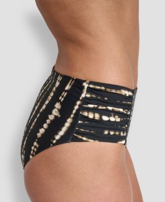 Women's High-Waist Side-Shirred Bikini Bottoms