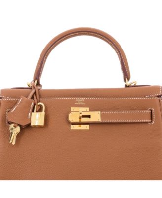 28 Handbag Brown Togo with Gold Hardware
