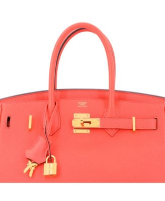 Birkin 30 Handbag Red Epsom with Gold Hardware