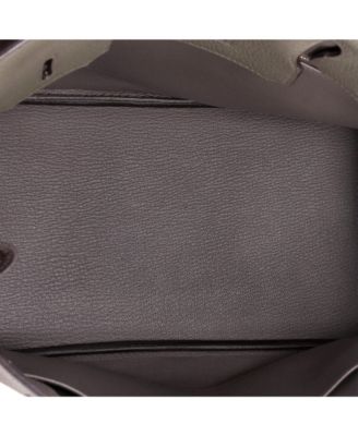 Birkin 30 Handbag Grey Clemence with Palladium Hardware