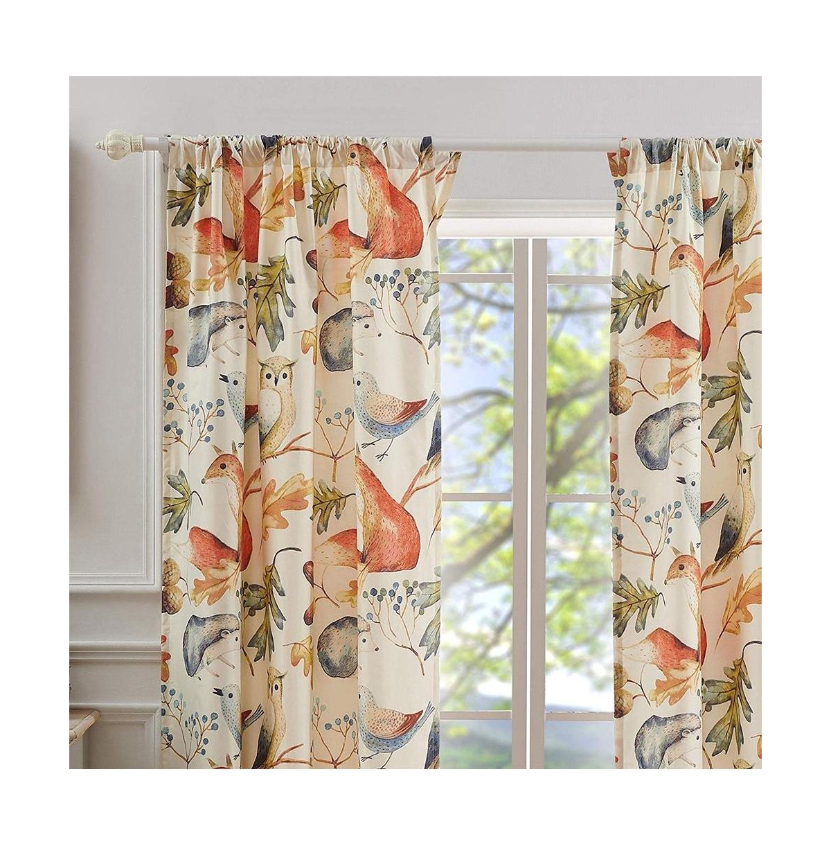 Barefoot Bungalow Willow 2 Panel And 2 Tie Back with 3" Rod Pocket Window Curtain - 42x84"