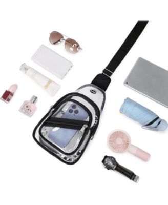 Clear Bag for Stadium Events, Clear Backpack Purse for Women Waterproof PVC Crossbody Fanny Pack for Concert