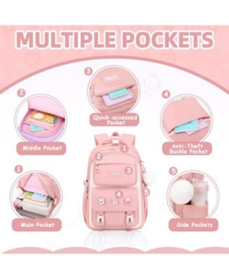 Pink Girls Backpack Kids Backpack for Girls