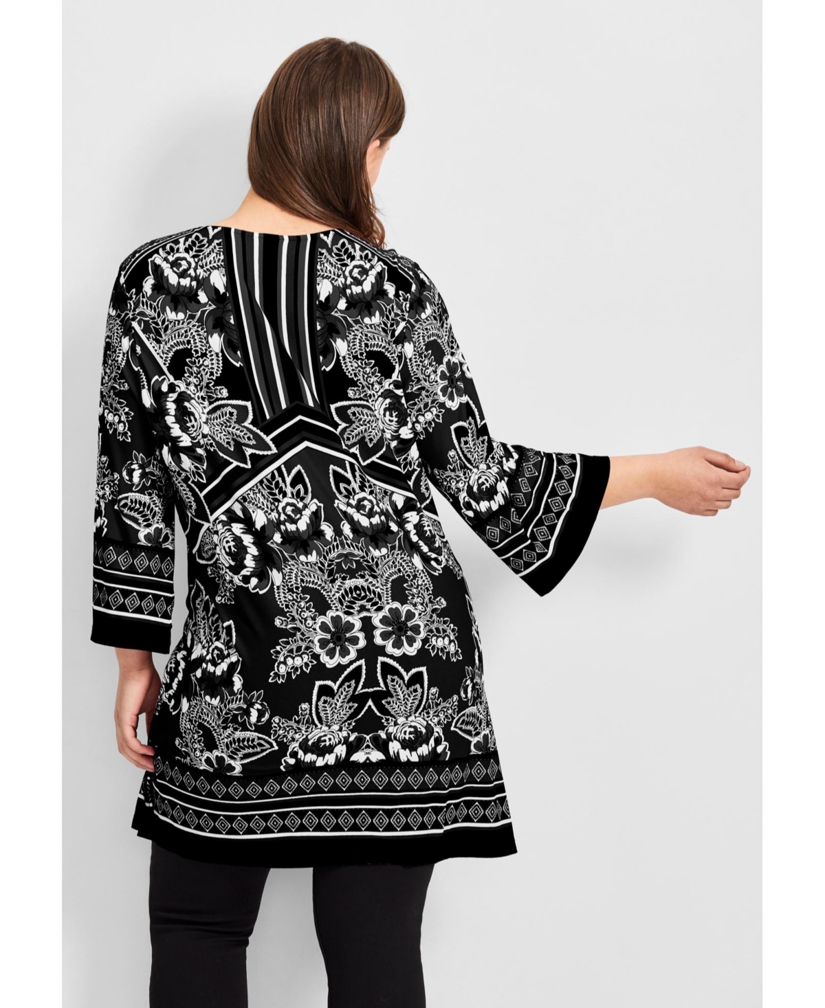 Avenue Women's Scarf Print Tunic Top