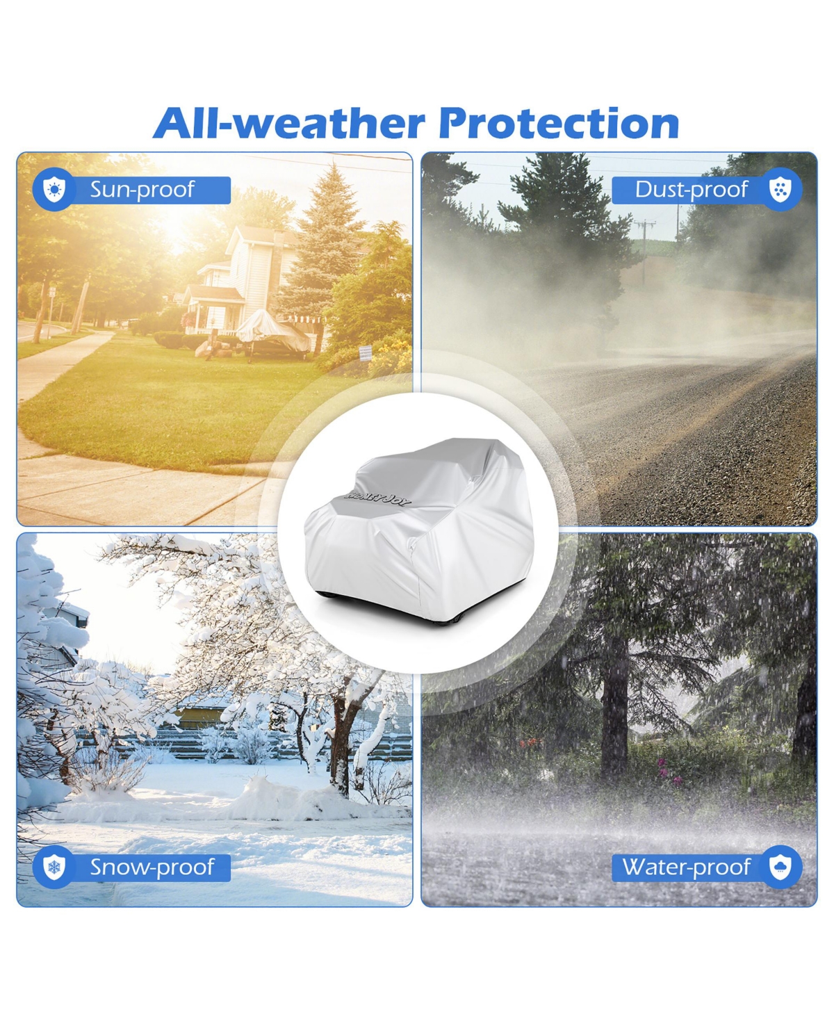 Gymax Kids Ride-On Toy Car Cover w/Silver Coating Storage Bag Universal Fit for Truck