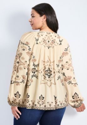 Women's Plus Size Suli Bell Sleeve Top