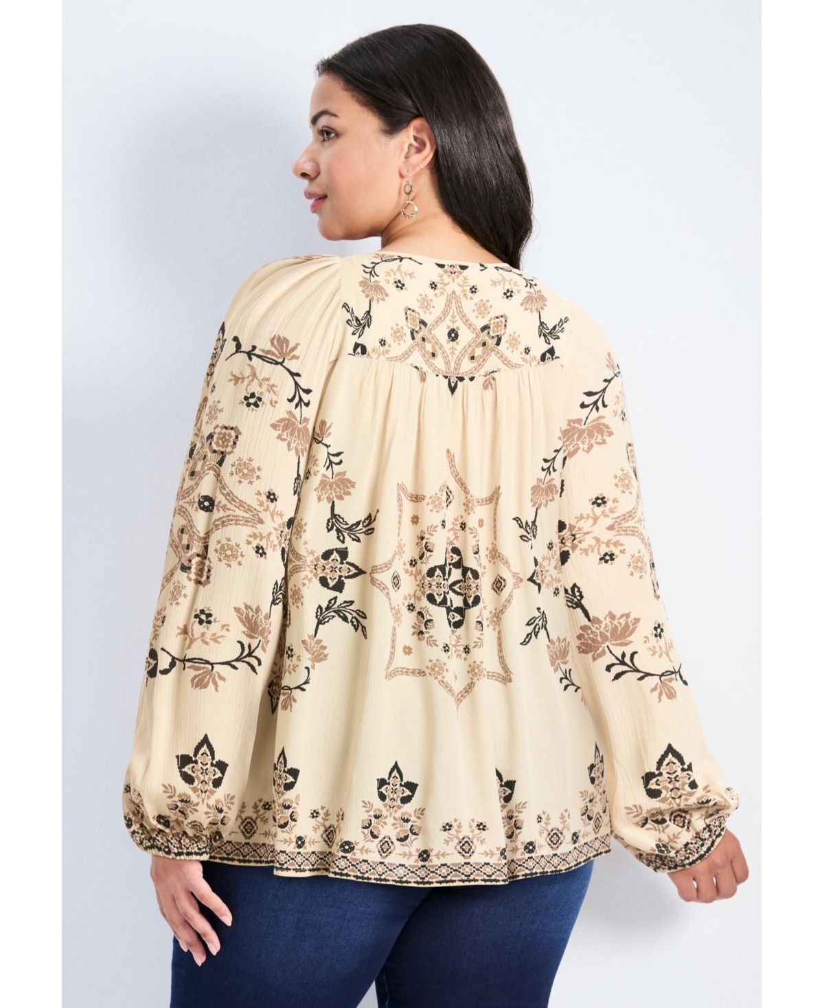 Avenue Women's Plus Suli Bell Sleeve Top