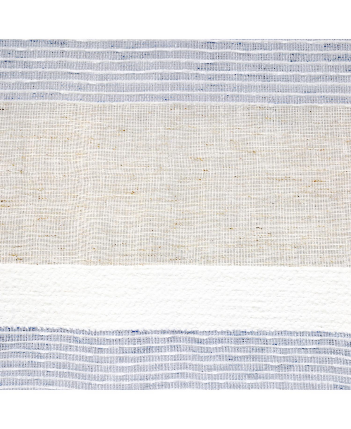 Habitat 100% Polyester Nathan Stripe Sheer Faux LinenDual Header Curtain Panel