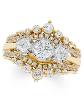 Diamond 3-Stone Ring (1-1/4 ct. t.w.) in 14k Yellow Gold