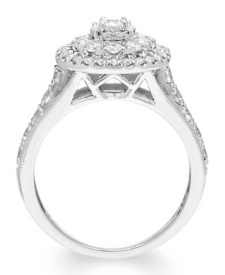 Diamond Halo Ring (1 ct. t.w.) in 14k White Gold