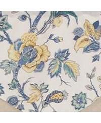 Gianna Petticoat Valance Natural. 3"Rod Pocket, Contrast Bottom fabric. 50"W x 15"L