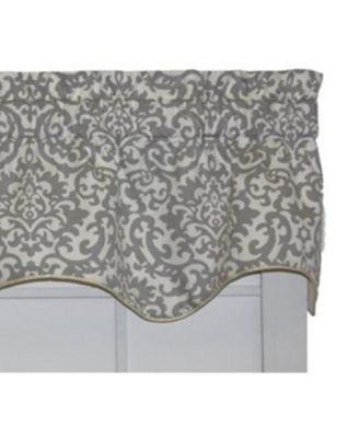 Duncan High Quality Room Darkening Solid Natural Color Lined Scallop Window Valance - 50 x15"