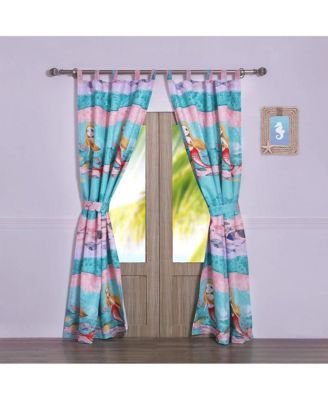 Greenland Home Fashion Mermaid's Window Curtain Panels Pair with Matching tie backs - 2 - Piece