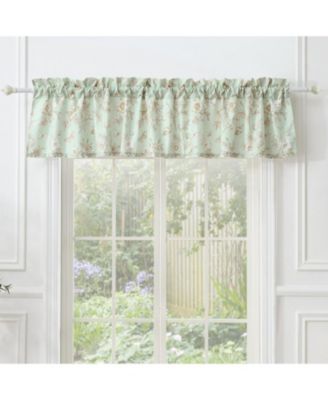 Olivia Light Filtering Semi Sheer 3" Rod Pocket Window Valance 84" x 16" Mint
