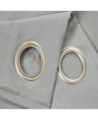 Gilbert Solid Single Grommet Curtain Panel Pair - 54x84", Gray