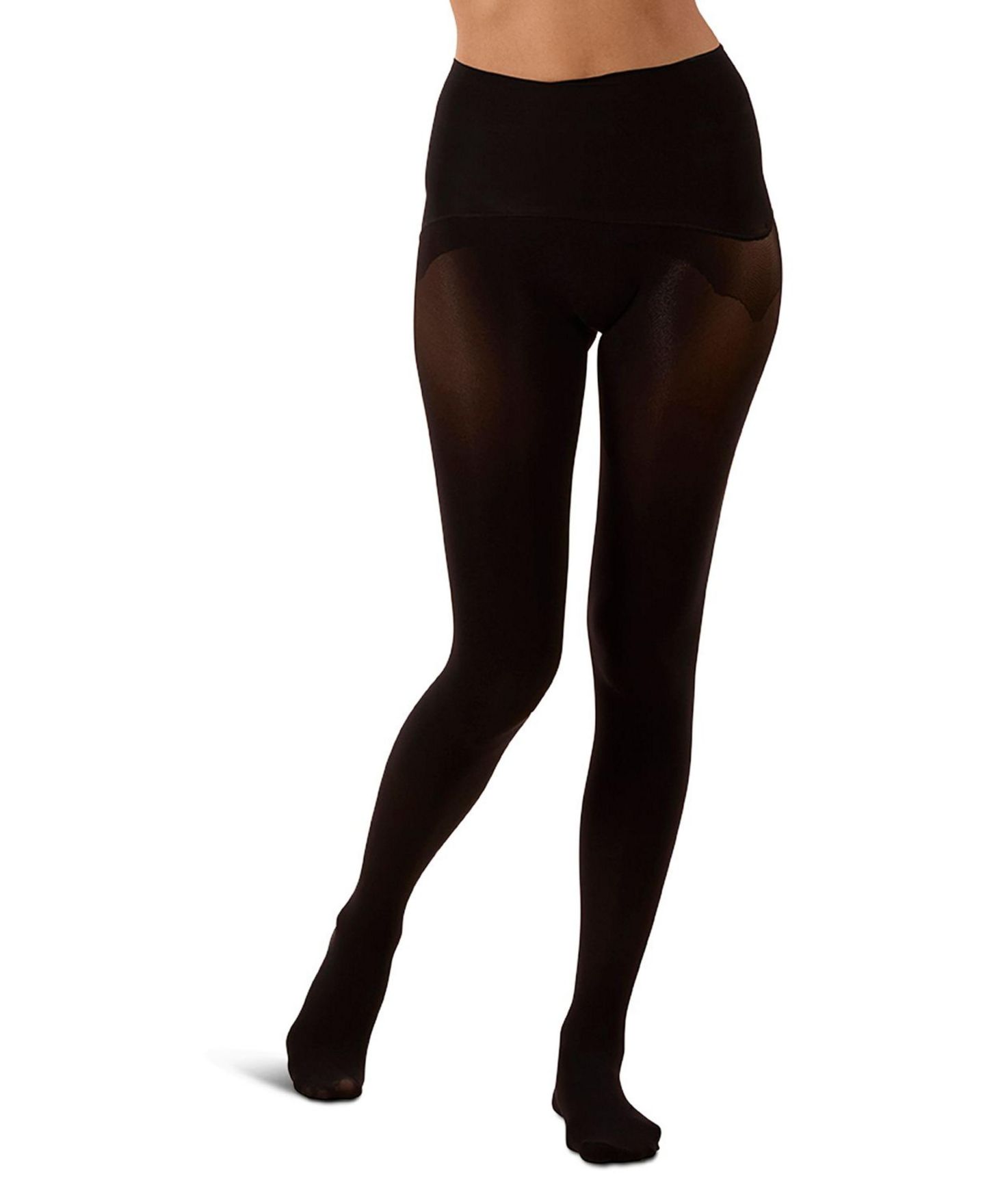 Женские колготки MeMoi Perfectly Opaque Seamless Top 60 Denier Tights, цвет: Чёрный — фото 3