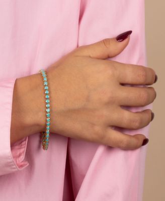 Colored Bezel Tennis Bracelet